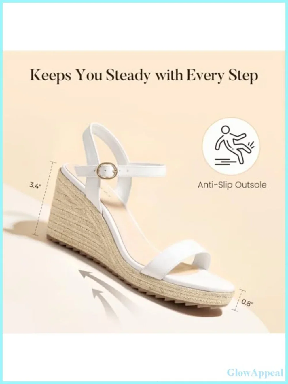 Platform Wedge Sandals Open Toe Ankle Strap Espadrille Women Dressy Summer